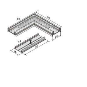 Ledco co100 Profilo angolare raccordo per pr100