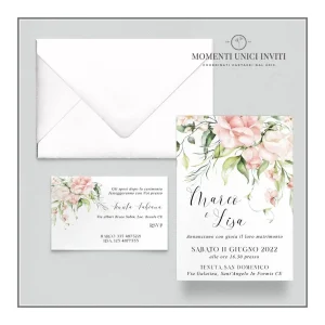 Nives – partecipazione e invito con busta – mod. 13×18