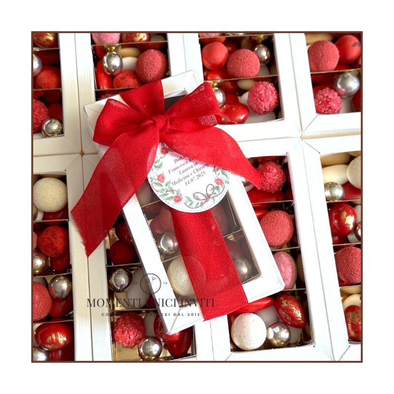 Elegante scatola confetti Laurea con nastro - immagine 2