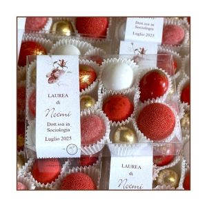 Scatolina degustazione Laurea 11 confetti sfere confettate