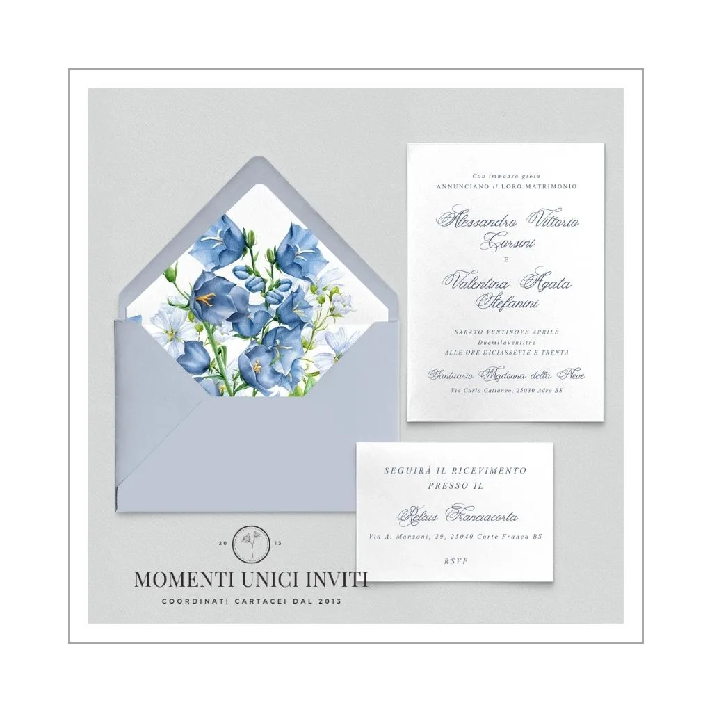 Antheia – partecipazione e invito con busta e liner – mod. 10×15 - immagine 2