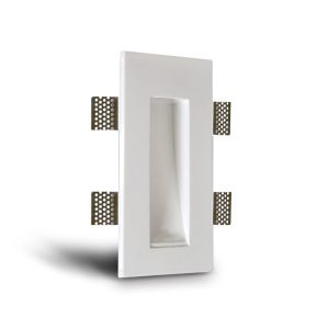 Porta faretto in gesso segnapassi da incasso per faretti gu10 c12